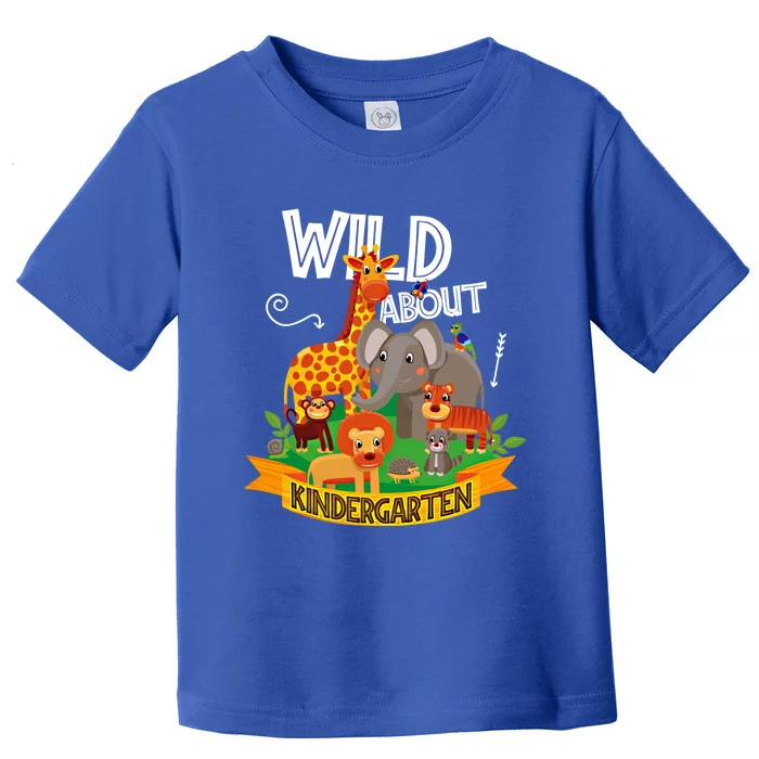 Wild About Kindergarten Funny Preschool Zoo Gift Toddler T-Shirt