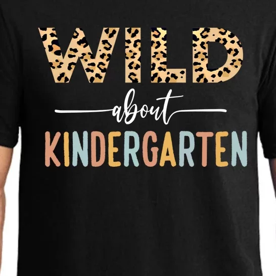 Wild About Kindergarten Leopard Teacher Back To School Gift Pajama Set