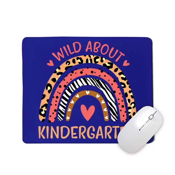 Wild About Kindergarten Leopard Rainbow Back To School Gift Mousepad