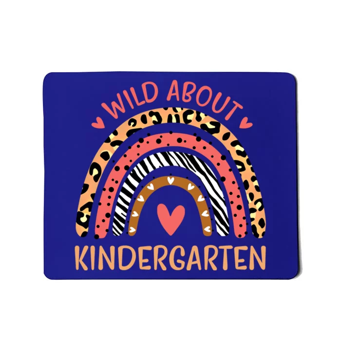 Wild About Kindergarten Leopard Rainbow Back To School Gift Mousepad