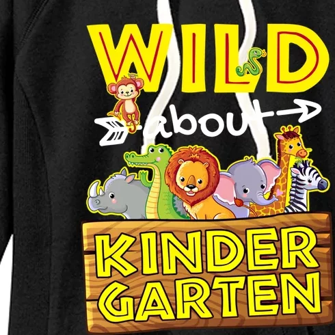 Wild About Kindergarten Teacher Appreciation Gift Women's Fleece Hoodie