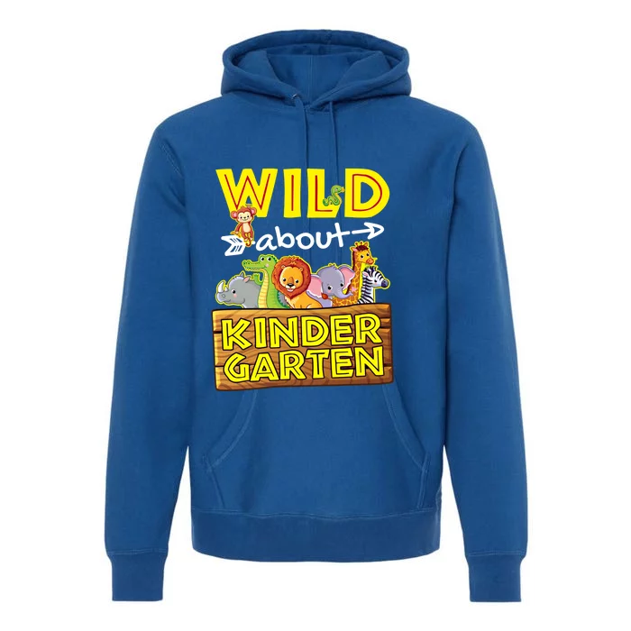 Wild About Kindergarten Teacher Appreciation Gift Premium Hoodie