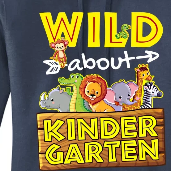 Wild About Kindergarten Teacher Appreciation Gift Women's Pullover Hoodie