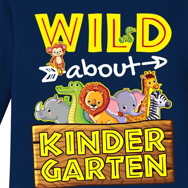 Wild About Kindergarten Teacher Appreciation Gift Baby Long Sleeve Bodysuit