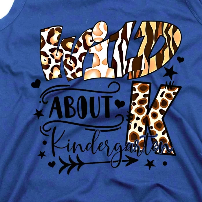 Wild About Kindergarten Teacher First Day Of School Leopard Great Gift Tank Top