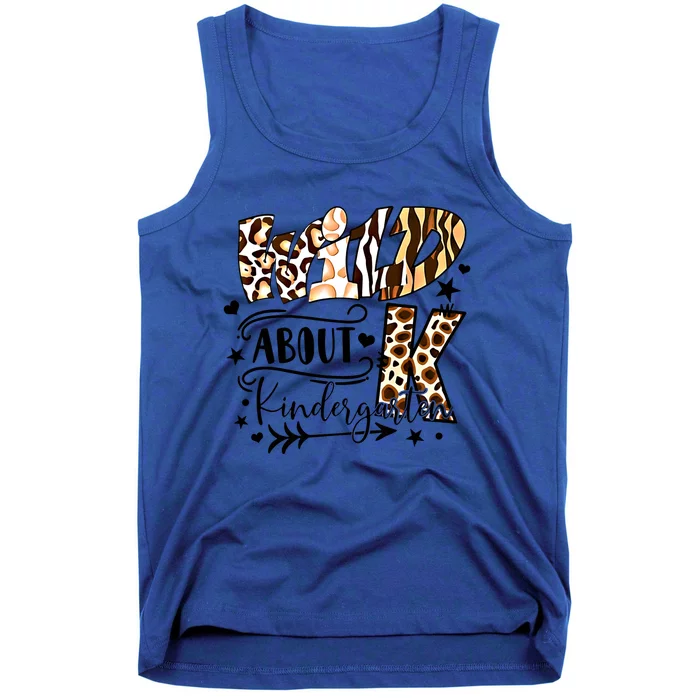 Wild About Kindergarten Teacher First Day Of School Leopard Great Gift Tank Top