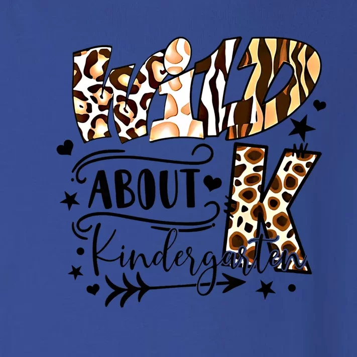 Wild About Kindergarten Teacher First Day Of School Leopard Great Gift Toddler Long Sleeve Shirt