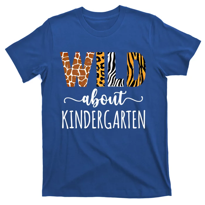 Wild About Kindergarten Teacher Leopard Print Gift T-Shirt