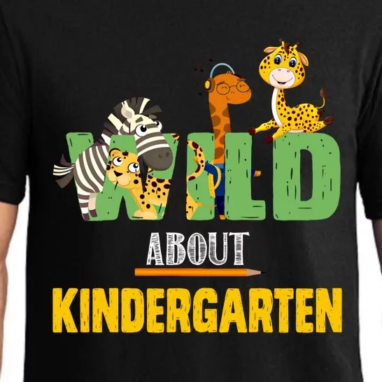 Wild About Kindergarten Great Gift Student Back To School Cute Gift Pajama Set