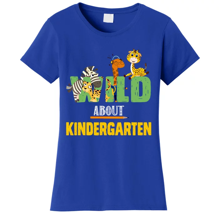 Wild About Kindergarten Great Gift Student Back To School Cute Gift Women's T-Shirt