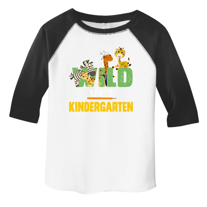 Wild About Kindergarten Great Gift Student Back To School Cute Gift Toddler Fine Jersey T-Shirt