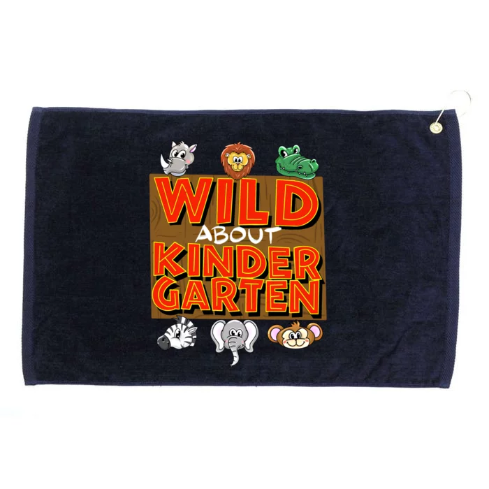 Wild About Kindergarten Cool Preschool Funny Zoo Art Gift Grommeted Golf Towel