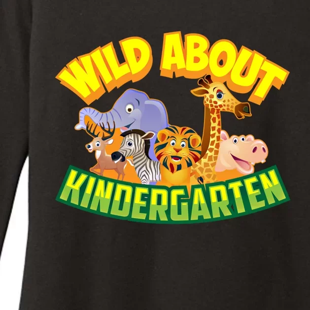 Wild About Kindergarten Cool Preschool Funny Zoo Art Gift Cool Gift Womens CVC Long Sleeve Shirt