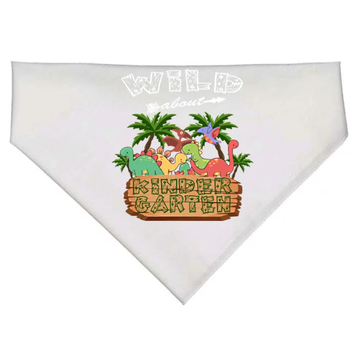 Wild About Kindergarten Funny Cool Preschool Back To School Gift USA-Made Doggie Bandana