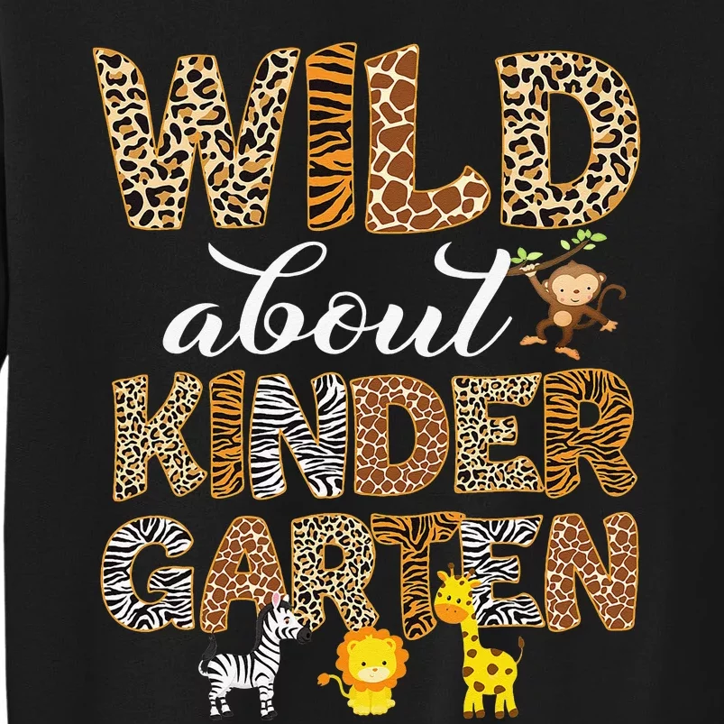 Wild About Kindergarten Leopard School Teacher Sweatshirt