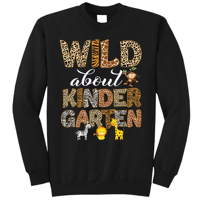 Wild About Kindergarten Leopard School Teacher Sweatshirt