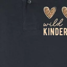 Wild about Kindergarten Teacher Leopard Hearts Back School Softstyle Adult Sport Polo