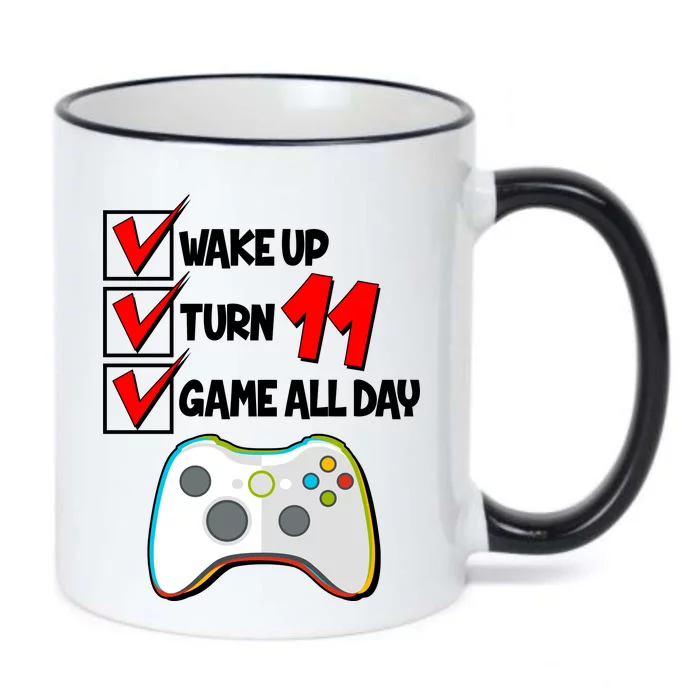 Wake Up Turn Eleven Game All Day 11th Birthday Black Color Changing Mug