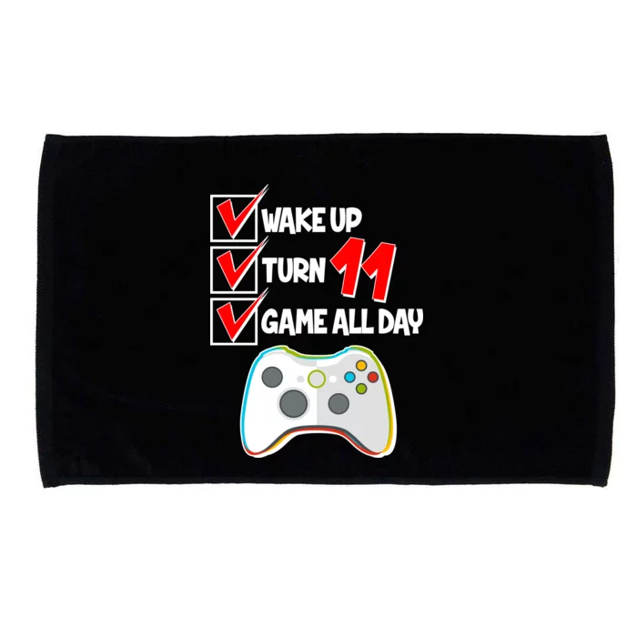 Wake Up Turn Eleven Game All Day 11th Birthday Microfiber Hand Towel