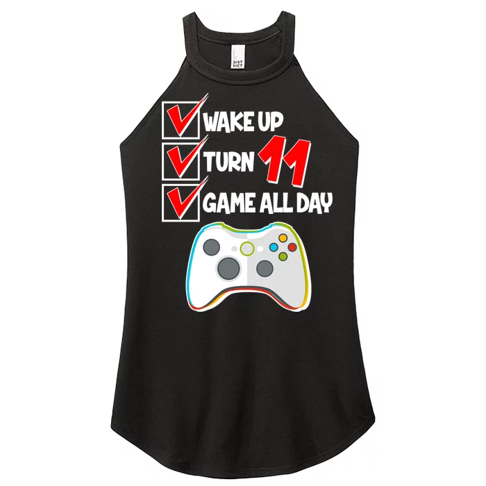 Wake Up Turn Eleven Game All Day 11th Birthday Women’s Perfect Tri Rocker Tank