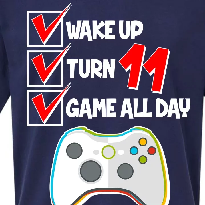 Wake Up Turn Eleven Game All Day 11th Birthday Sueded Cloud Jersey T-Shirt