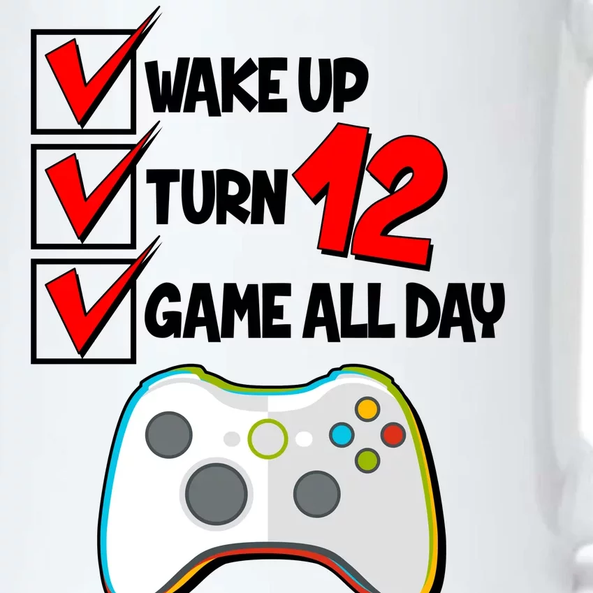 Wake Up Turn Twelve Game All Day 12th Birthday Black Color Changing Mug