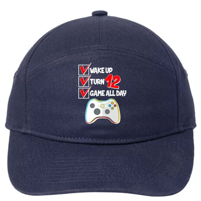 Wake Up Turn Twelve Game All Day 12th Birthday 7-Panel Snapback Hat