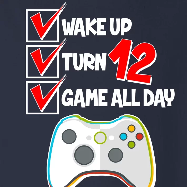 Wake Up Turn Twelve Game All Day 12th Birthday Toddler Long Sleeve Shirt