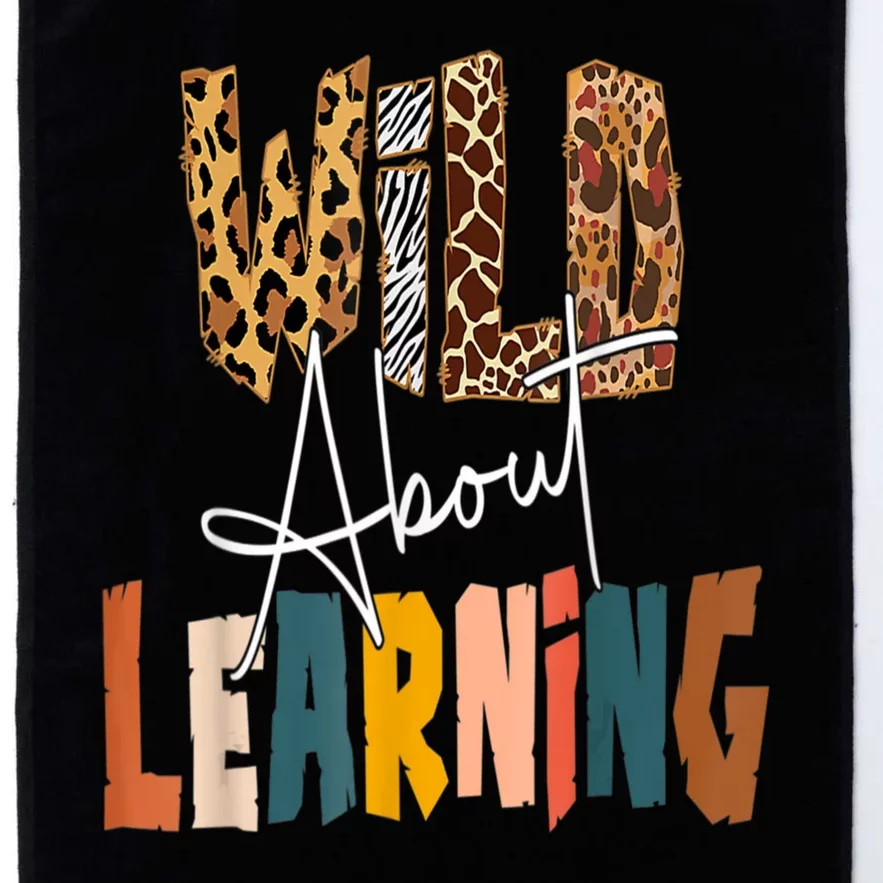 Wild About Learning Animals Teacher Student Leopard Platinum Collection Golf Towel