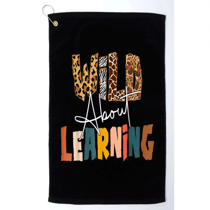 Wild About Learning Animals Teacher Student Leopard Platinum Collection Golf Towel