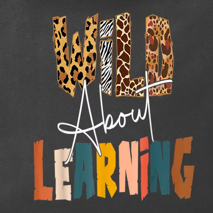 Wild About Learning Animals Teacher Student Leopard Zip Tote Bag