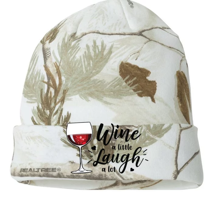 Wine A Little Laugh A Lot Funny Wine Lover Gifts Kati - 12in Camo Beanie