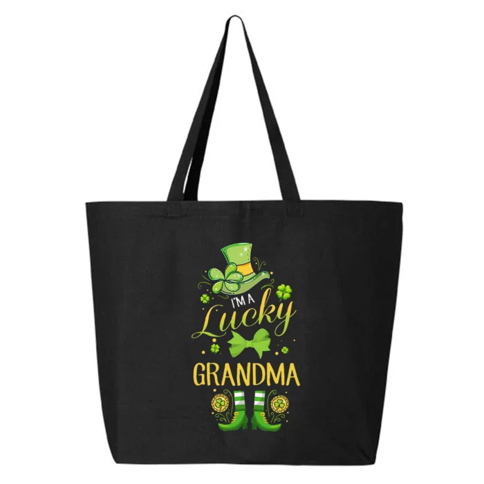 WoI'm A Lucky Grandma St Patty's Day Gift For Grandmother 25L Jumbo Tote