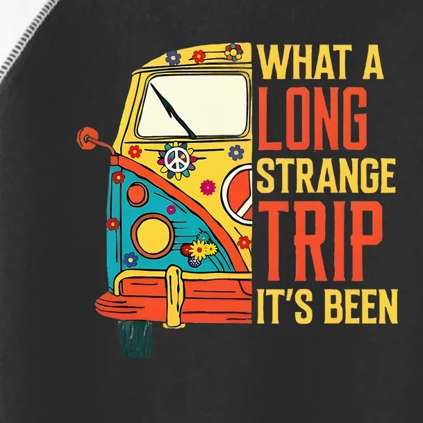 What A Long Strange Trip ItS Been 70s Hippie Camping Lover Toddler Fine Jersey T-Shirt