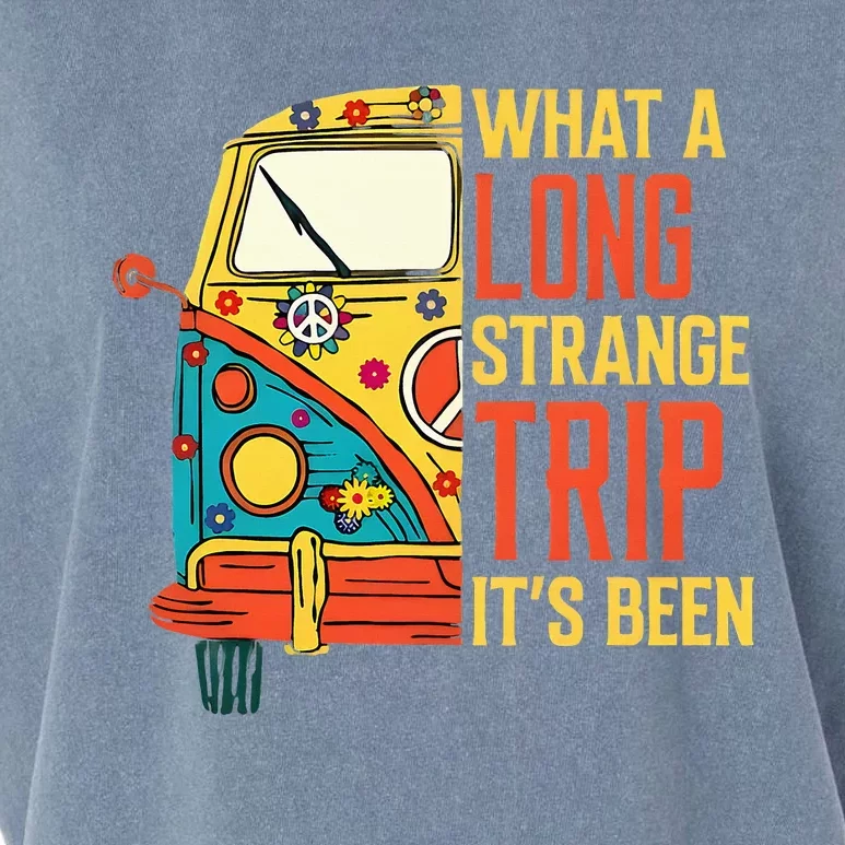 What A Long Strange Trip ItS Been 70s Hippie Camping Lover Garment-Dyed Women's Muscle Tee