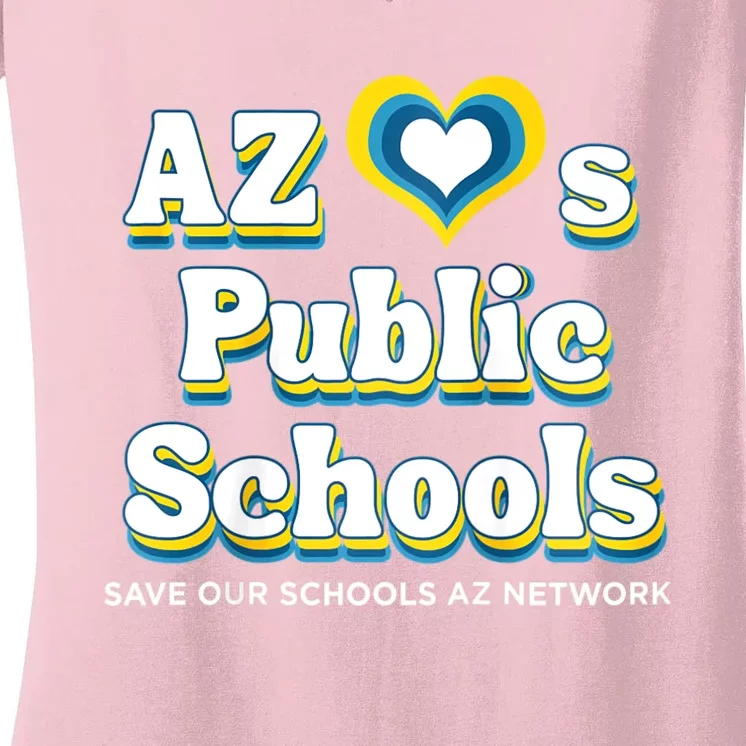 Womens AZ Loves Public Schools Women's V-Neck T-Shirt