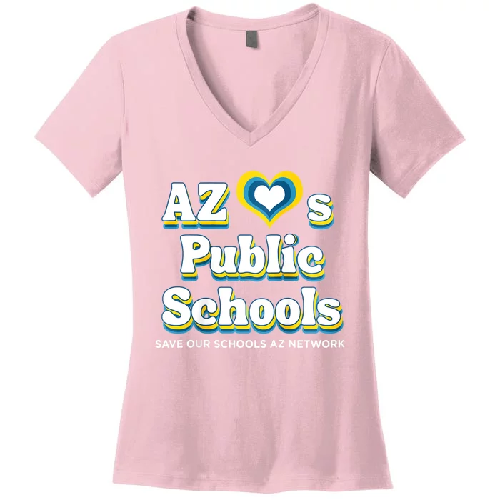 Womens AZ Loves Public Schools Women's V-Neck T-Shirt