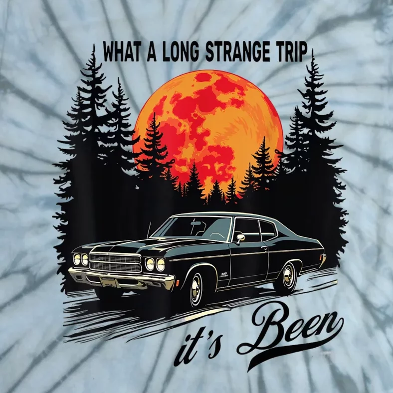 What A Long Strange Trip ItS Been 70s Hippie Camping Lover Tie-Dye T-Shirt