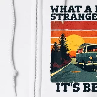 What A Long Strange Trip ItS Been 70s Hippie Camping Lover Full Zip Hoodie