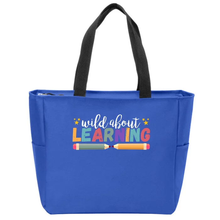 Wild About Learning Teacher Back To School Gift Zip Tote Bag