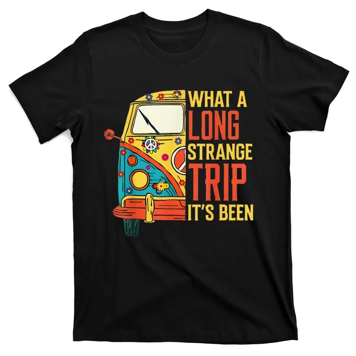 What A Long Strange Trip ItS Been 70s Hippie Camping Lover T-Shirt