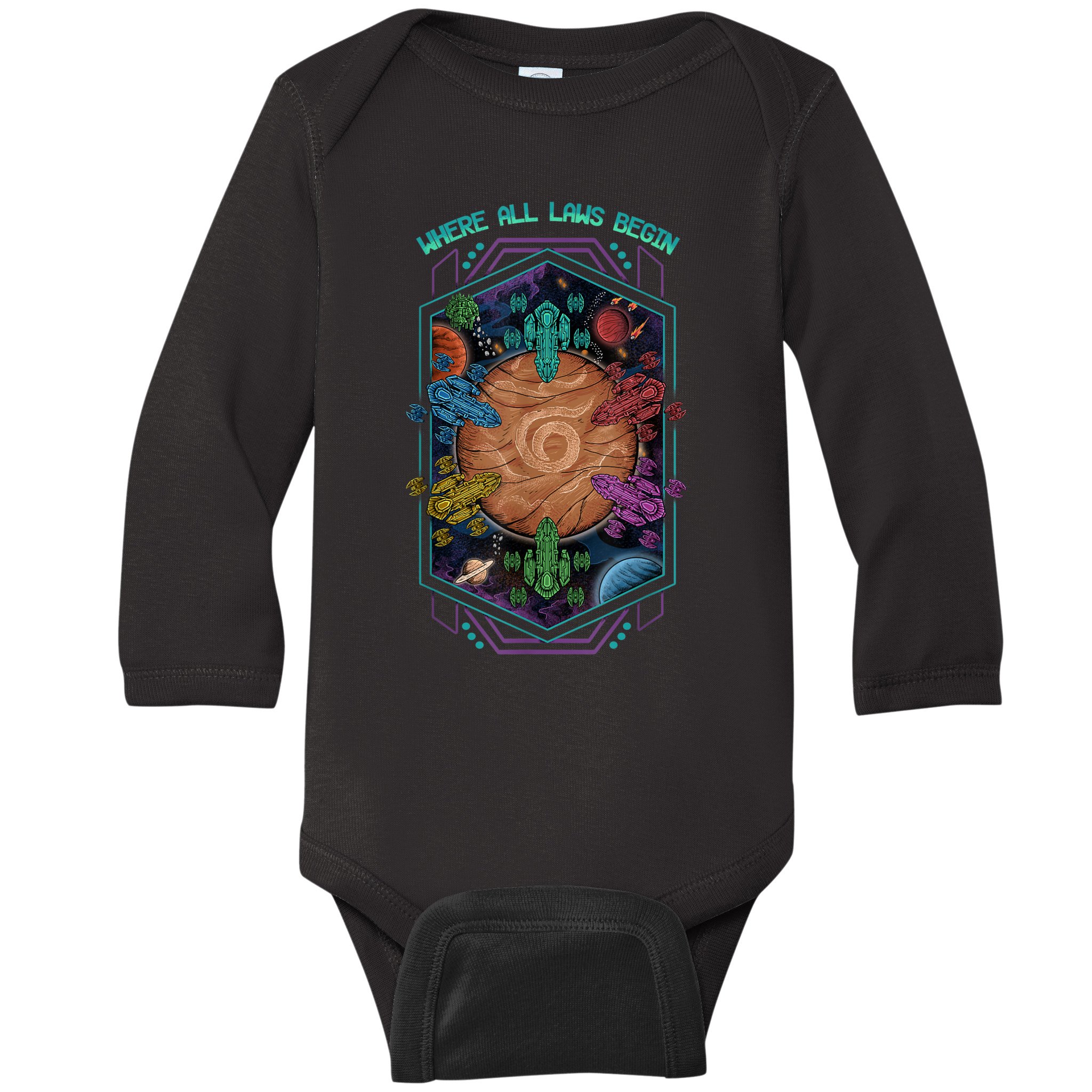 Where All Laws Begin Mecatol Rex Twilight Imperium TI4 Baby Long Sleeve  Bodysuit | TeeShirtPalace