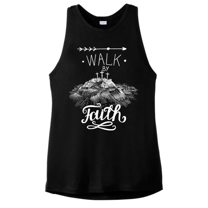 Walk By Faith Ladies Tri-Blend Wicking Tank