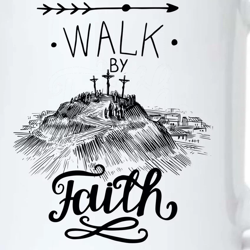 Walk By Faith Black Color Changing Mug