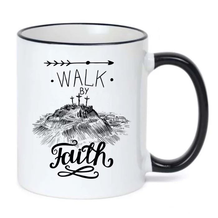 Walk By Faith Black Color Changing Mug