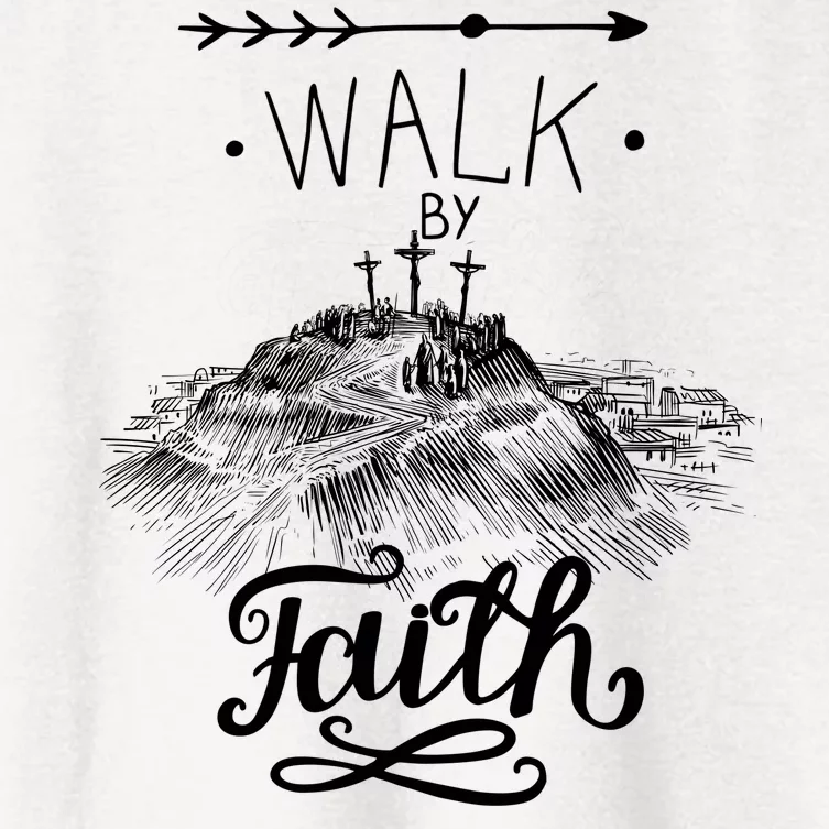 Walk By Faith Women's Crop Top Tee