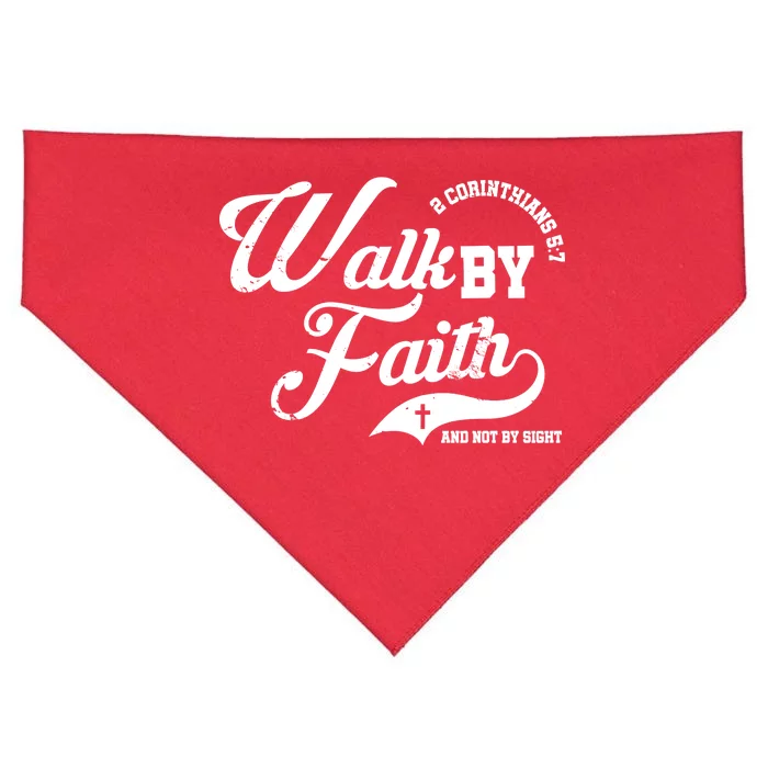 Walk By Faith And Not By Sight USA-Made Doggie Bandana