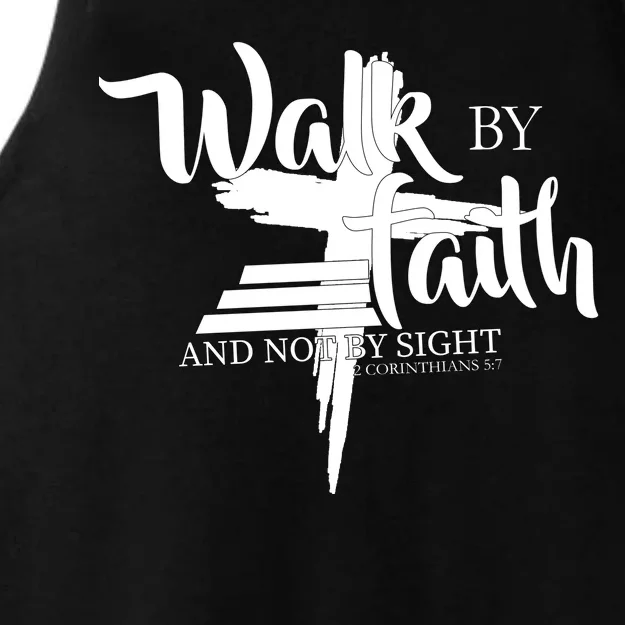 Walk By Faith Not By Sight Ladies Tri-Blend Wicking Tank