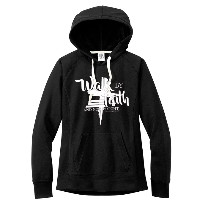 Walk By Faith Not By Sight Women's Fleece Hoodie