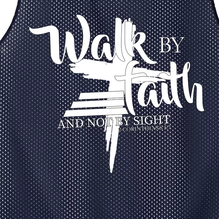 Walk By Faith Not By Sight Mesh Reversible Basketball Jersey Tank